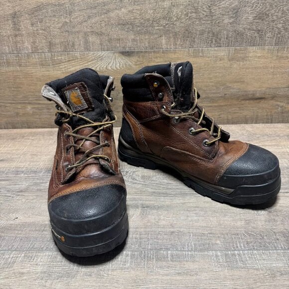 Carhartt Ground Force Composite Toe Brown Leather Work Boots Men's Size 10 - Picture 5 of 6